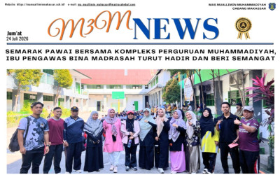Semarak Pawai Bersama Kompleks Perguruan Muhammadiyah, Ibu Pengawas Bina Madrasah Turut Hadir dan Beri Semangat